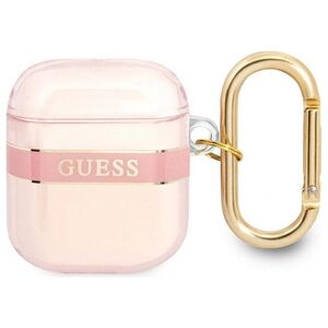 Guess case for AirPods 1 / 2 GUA2HHTSP pink Cord 3666339047078