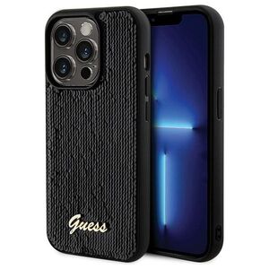 Guess case for  iPhone 13 Pro Max 6,7&quot; GUHCP13XPSFDGSK HC SEQUIN SCRIPT METAL BLACK 3666339172824
