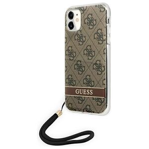 Guess case for IPhone 11 GUOHCN61H4STW hard case brown Print 4G Cord 3666339046408
