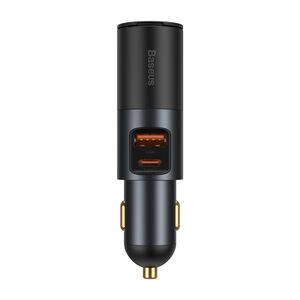 Baseus car charger Share Together PD 120W 1x USB 1x USB-C gray with car lighter socket 6953156206694