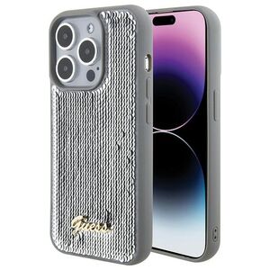 Guess case for iPhone 15 Pro 6,1&quot; GUHCP15LPSFDGSS silver HC Sequin Script Metal 3666339173173