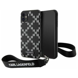 Original Case IPHONE 11 Karl Lagerfeld Hardcase Monogram Losange Saffiano (KLHCN61SAKLMBSK) black 3666339169992