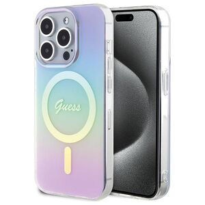 Original Case APPLE IPHONE 15 PRO Guess Hardcase IML Iridescent MagSafe (GUHMP15LHITSU) purple 3666339154806