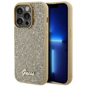 Original Case IPHONE 14 PRO MAX Guess Hardcase Disco Metal Script (GUHCP14XPMSDGSD) gold 3666339173562