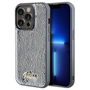 Original Case IPHONE 14 PRO MAX Guess Hardcase Sequin Script Metal (GUHCP14XPSFDGSS) silver 3666339173142