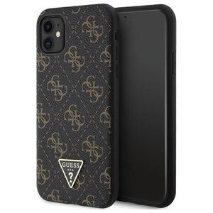 Original Case IPHONE 11 Guess Hardcase 4G Triangle Metal Logo (GUHCN61PG4GPK) black 3666339225667