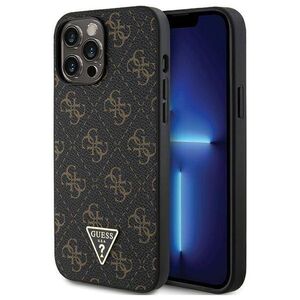 Original Case IPHONE 14 PRO Guess Hardcase 4G Triangle Metal Logo (GUHCP14LPG4GPK) black 3666339225742