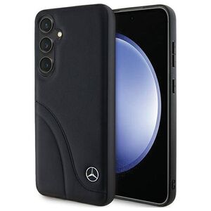 Original Case SAMSUNG GALAXY S24 Mercedes Hardcase Leather Curved Stitches (MEHCS24S23RBCSK) black 3666339240974