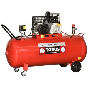 TOROS ΑΕΡΟΣΥΜΠΙΕΣΤΗΣ 270Lt 4HP 400V/50Hz 602042 έως 12 άτοκες δόσεις