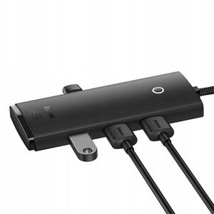 Baseus Lite Series Hub 4in1 USB to 4x USB 3.0, 25cm (Black) (WKQX030001) (BASWKQX030001) έως 12 άτοκες Δόσεις