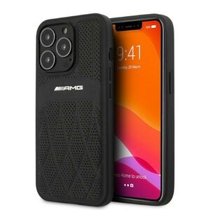 AMG Leather Curved Lines case for iPhone 13 Pro Max - black