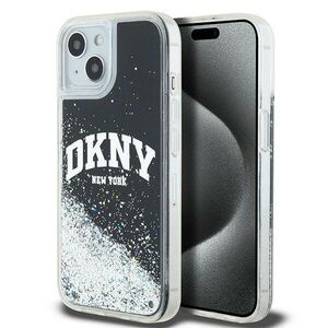 Original Case IPHONE 13 / 14 / 15 DKNY Hardcase Liquid Glitter Big Logo (DKHCP15SLBNAEK) black 3666339270759