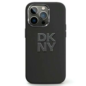 Original Case IPHONE 13 / 14 / 15 DKNY Hardcase Liquid Silicone Metal Logo (DKHCP15SSMCBSK) black 3666339265298