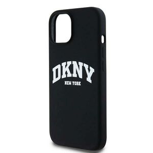Original Case IPHONE 11 DKNY Hardcase Liquid Silicone White Printed Logo MagSafe (DKHMN61SNYACH) black 3666339266592
