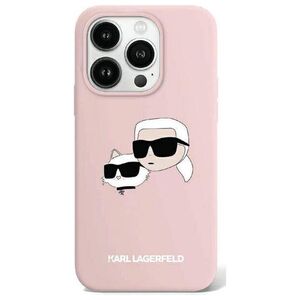 Original Case IPHONE 13 / 14 / 15 Karl Lagerfeld Hardcase Silicone Karl & Choupette Magsafe (KLHMP15SSKCHPPLP) 3666339256845