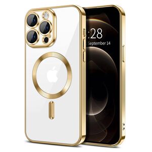 Techsuit Husa pentru iPhone 12 Pro - Techsuit Luxury Crystal MagSafe - Gold 5949419137363 έως 12 άτοκες Δόσεις