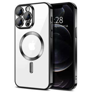 Techsuit Husa pentru iPhone 12 Pro - Techsuit Luxury Crystal MagSafe - Black 5949419137417 έως 12 άτοκες Δόσεις