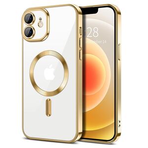 Techsuit Husa pentru iPhone 12 - Techsuit Luxury Crystal MagSafe - Gold 5949419137547 έως 12 άτοκες Δόσεις