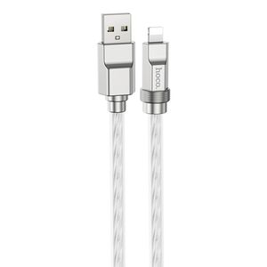 Hoco Cablu USB la Lightning, 2.4A, 1m - Hoco Crystal (U113) - Silver 6931474790040 έως 12 άτοκες Δόσεις