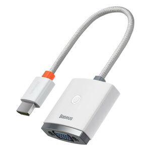 Baseus Lite Series HDMI to VGA adapter with audio white (WKQX010102) (BASWKQX010102) έως 12 άτοκες Δόσεις