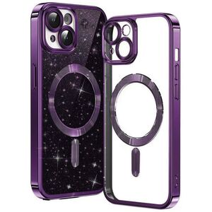 Techsuit Case for iPhone 15 - Techsuit Luxury Glitter MagSafe - Deep Purple 5949419132931 έως 12 άτοκες Δόσεις