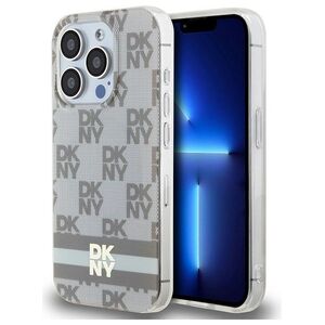 DKNY case for iPhone 15 Pro Max 6,7&quot; DKHMP15XHCPTSE pink HC Magsafe pc tpu checkered pattern w printed stripes 3666339269524