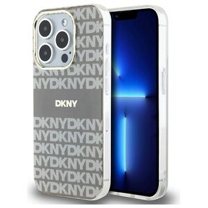 DKNY case for iPhone 15 Pro Max 6,7&quot; DKHMP15XHRHSEE black HC Magsafe pc tpu repeat texture pattern w stripe 3666339267988