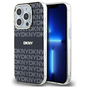 DKNY case for iPhone 15 Pro 6,1&quot; DKHMP15LHRHSEK HC Magsafe pc tpu repeat texture pattern w stripe 3666339268114