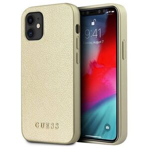 Original Case IPHONE 12 MINI Guess Hardcase Iridescent (GUHCP12SIGLGO) gold 3700740481363