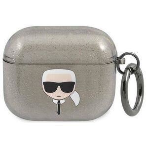 Original Case APPLE AIRPODS 3 Karl Lagerfeld Cover Glitter Karl`s Head (KLA3UKHGK) black 3666339030278