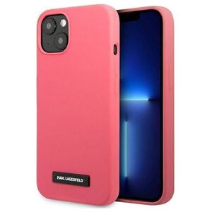 Original Case IPHONE 13 MINI Karl Lagerfeld Hardcase Silicone Plaque (KLHCP13SSLMP1PI) pink 3666339048808