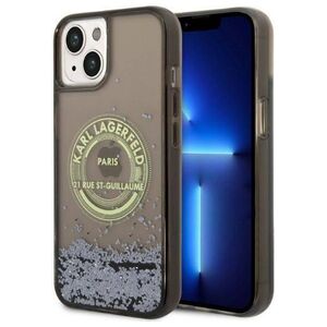 Original Case IPHONE 14 PLUS Karl Lagerfeld Hardcase Liquid Glitter RSG (KLHCP14MLCRSGRK) black 3666339086015