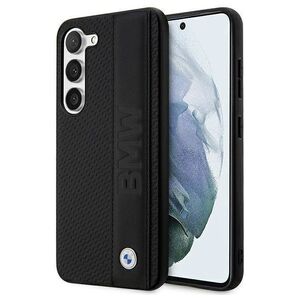 Original Case SAMSUNG GALAXY S23 BMW Hardcase Leather Textured & Stripe (BMHCS23S22RDPK) black 3666339114510