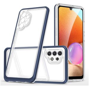 Clear 3in1 Case for Samsung Galaxy A32 5G Frame Gel Cover Blue
