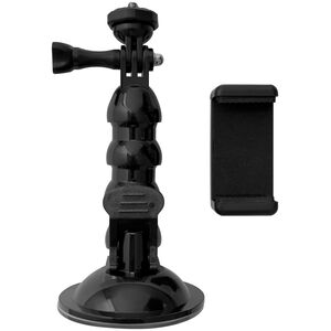 GoPro suction cup holder for GoPro, DJI, Insta360, SJCam, Eken sports cameras + smartphone adapter (GoPro car suction cup)