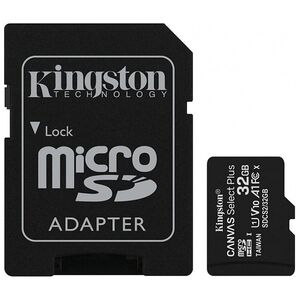 Kingston Memory Card with Adapter, 32GB - Kingston Canvas Select Plus (SDCS2/32GB) - Black 0740617298680 έως 12 άτοκες Δόσεις