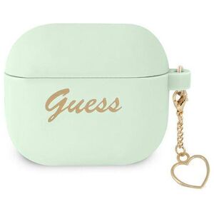 Original Case APPLE AIRPODS 3 Guess Silicone Charm Heart Collection (GUA3LSCHSN) green 3666339039080