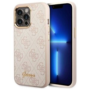 Original Case IPHONE 14 PRO MAX Guess Hard Case 4G Vintage Gold Logo (GUHCP14XHG4SHP) pink 3666339065355