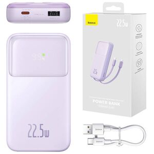 Baseus Powerbank Baseus Comet with USB to USB-C cable, 10000mAh, 22.5W (purple) 048697  PPMD020005 έως και 12 άτοκες δόσεις 6932172628772