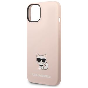 Karl Lagerfeld Liquid Silicone Choupette Apple iPhone 14 Plus (6.7) hátlapvédő tok pink (KLHCP14MSLCTPI) 3666339076641