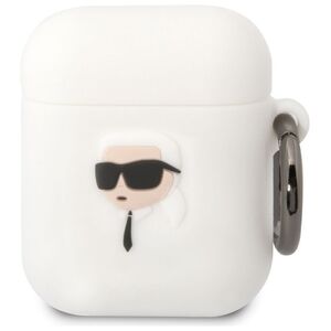 Karl Lagerfeld Logo NFT Karl Head Apple AirPods 1/2 szilikon tok fehér (KLA2RUNIKH) 3666339087838