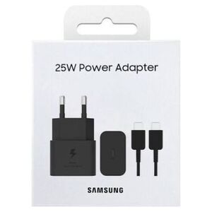 BLISZTERES Samsung EP-T2510XBEGEU gyári hálózati fekete gyorstöltő 25W Type-C - Type-C adatkábellel 8806094912029