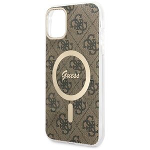 Guess 4G IML MagSafe Apple iPhone 11 (6.1) 2019 hátlapvédő tok barna (GUHMN61H4STW) 3666339126841