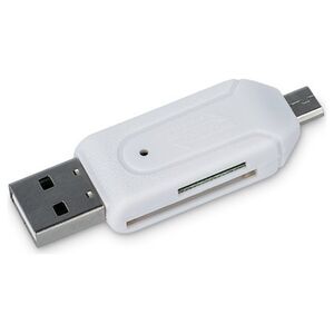 Forever micro USB - USB microSD / SD kártya olvasó átalakító adapter fehér 5900495389930