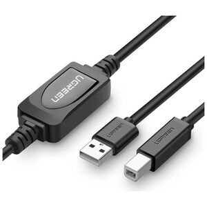 Active USB 2.0 A-B UGREEN US122 to printer, 15m (black) 6957303813629