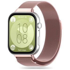 Strap for HUAWEI WATCH FIT 3 Tech-Protect Milaneseband gold & pink 5906302310487