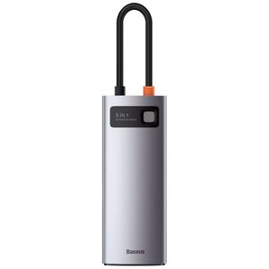 Hub 5in1 Baseus Metal Gleam Series, USB-C to 3x USB 3.0 + HDMI + USB-C PD 6953156204638