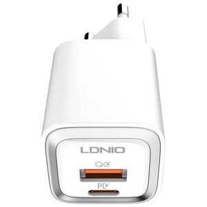 MFi wall charger LDNIO A2318M, USB-C+USB, USB-C to Lightning 20W 6933138700471
