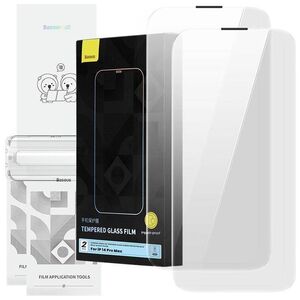 Tempered Glass IPHONE 14 PRO MAX Baseus Corning with a dust filter 6932172631741