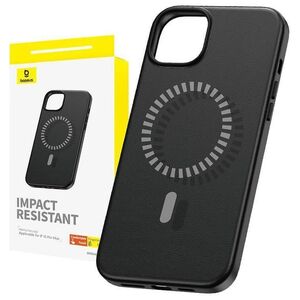 Case APPLE IPHONE 15 PRO MAX Baseus Fauxther Series MagSafe black 6932172641276